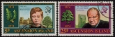 1974 Ascension. SG.182-3  Birth Centenary of Sir Winston Churchill. set 2 values Vfu.