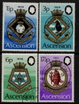1972 Ascension SG154-7 Royal Naval Crests (4rh Series) Set of 4 values VFU