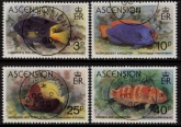 1980 Ascension SG270-3 Fish Set of 4 Values VFU