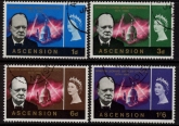 1966 Ascension SG91-4 Churchill Commemoration Set of 4 Values VFU