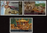 1977 Ascension SG222-4 Silver Jubilee Set of 3 Values VFU