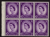 SB93 Crowns 6 x 3d,  upright wmk. whiter paper. perf I   good perfs.U/M (MNH)