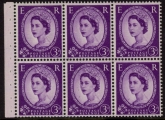 SB97 Crowns 6 x 3d, Graphite Lines  upright wmk. perf Ie   good perfs.U/M (MNH)