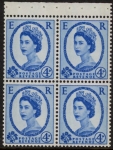 SB112a Crowns 4 x 4d, 9.5mm violet phos.  sideways right wmk. perf AP good perfs.U/M (MNH)