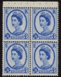SB106 Crowns 4 x 4d,   sideways left wmk. perf AP good perfs.U/M (MNH)
