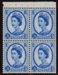 SB112 Crowns 4 x 4d. 9.5mm violet phos. wmk sideways left. perf AP2E. good perfs.U/M (MNH)