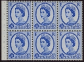 SB105 Crowns 6 x 4d. wmk upright. perf I good perfs. U/M (MNH)