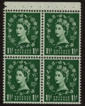 SB67 Crowns cream paper 4 x 1½d. wmk. upright  perf AP. good perfs.U/M (MNH)