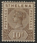 1890 St Helena  SG.52 10d brown. M/M