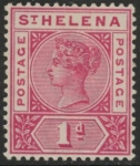 1890 St Helena  SG.47 1d carmine. U/M (MNH)