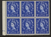 SB26 Edward Crown 6 x 1d,  upright wmk. perf I/eb  cyld. F4 dot(good perfs). U/M (MNH)