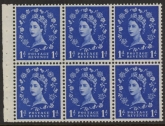 SB26 Edward Crown 6 x 1d,  upright wmk. perf I (good perfs). U/M (MNH)