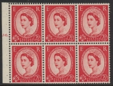 SB81 Edward Crown 6x2½d,  cylinder J6 dot wmk. upright perf I (trimmed  perfs). U/M (MNH)