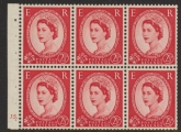 SB81 Edward Crown 6x2½d,  cylinder J5 dot wmk. upright perf Ieb ( ave perfs). U/M (MNH)