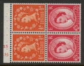 SB13a Crowns 2 x ½d, 2 x 2½d wmk s/way right perf I  Cyld. E14 J15   U/M (MNH)