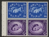 SB58 Crowns 2 x 1d, 2 x 3d  violet phos. wmk s/way right perf AP (good perfs)  U/M (MNH)