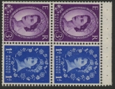 SB36 2x1d 2x3d crowns. sideways wmk. to left. perf I. (good perfs).U/M (MNH)