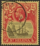 1922  St. Helena  SG.94  2/6d grey & red/yellow. fine used