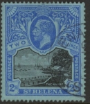 1913 St Helena.  SG.80 2/- black & blue/blue. fine used.