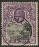 1913 St Helena.  SG.81 3/- black & violet. fine used.
