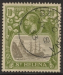1922 St.Helena SG.112 KGV 10/- grey & olive-green (wmk. script). very fine used.