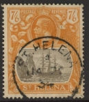 1927 St.Helena SG.111 KGV 7/6d grey-brown & yellow-orange (wmk. script). very fine used.