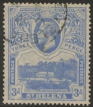 1922 St.Helena SG.91 KGV 3d bright blue(wmk script) very fine used.
