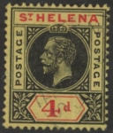1913 St.Helena SG.85 KGV 4d black & red/yellow. very fine used.