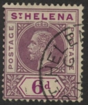 1913 St.Helena SG.86 KGV 6d dull purple & deep purple. very fine used.