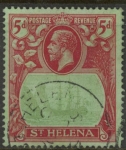 1927 St. Helena - SG.103  5d green & deep carmine/green. (wmk Script) very fine used.
