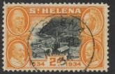 1934 St. Helena - SG.117  2d black & orange. (wmk Script) very fine used.