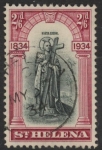 1934 St. Helena - SG.121  2/6d black & lake. (wmk Script) very fine used.