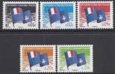 2008 French Antarctic. SG.593-7  Flags set 5 values  U/M (MNH)