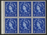 SB41 6x1d crowns. (blue phos.) wmk. upright perf I. (trimmed perfs).U/M (MNH)