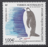 2015 French Antarctic SG.746  Two new colonies of Emperor Penguins U/M (MNH)