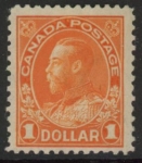 1923 Canada SG.255 $1 brown orange mounted mint.