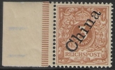 German Post Offices in China SG.7b  3pf red-brown. overprinted 'China' at 56º  U/M (MNH)