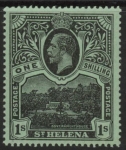 193 ST. Helena SG.79 1s black/green mounted mint
