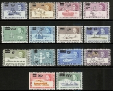 1971 British Antarctic SG.24-37 Decimal Currency surcharged overprint. set 14 values mounted mint