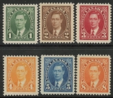 1937 Canada SG.357-62 KGVI 6 values U/M (MNH)