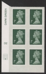 U2921  2p 2B deep green M16L  cyld. D2  grid position R4  C2  DLR  U/M (MNH)