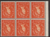 SB17a Crowns phos. (blue) 6x½d,  wmk. inverted. perf  I (good perfs) U/M (MNH)