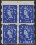 SB21 Tudor Crown  watermark upright. 4 x 1d,  perf P (good perfs) U/M (MNH)
