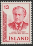 1973 Iceland SG.511a inv wmk Death Anniv of Asgeir Asgeirsson U/M (MNH)