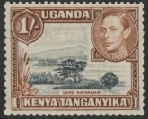 1938 KUT SG.145 1s black & brown Perf 13 mounted mint