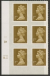 U2996  1st Gold 2B  MA10   Cyld. D1  grid position  R2 C1  DLR  U/M (MNH)