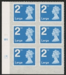 U3000  2nd Large. blue 2B  M18L cyld. W1  grid position R1  C2  SBP  s/L  Walsall  U/M (MNH)