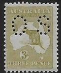 1915-28  Australia  SG.O45  3d  yellow-olive die 1  U/M(MNH).