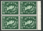 SB69 Crowns 4x1½d, green   wmk. s/ways left perf AP ( good perfs). U/M (MNH)